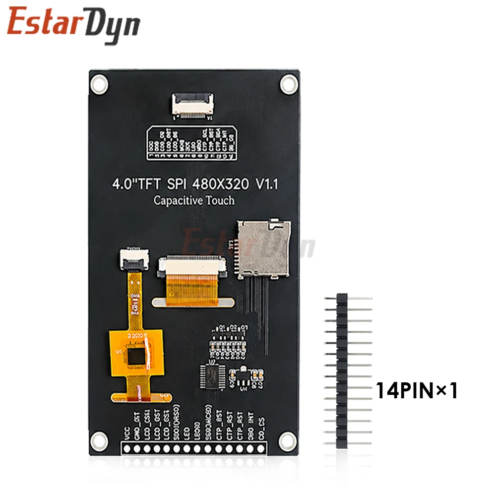 Estardyn 4.0 Inch 320x480 SPI TFT LCD Display Module Capacitive Touch Screen for STM32 ESP32 MCU DIY