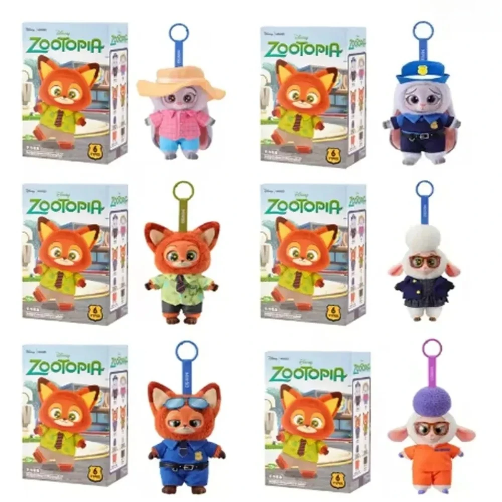 

Слепая коробка Джуди Ник, виниловая плюшевая подвеска с персонажем мультфильма, модная коробка для игрушек, рождественский подарок, подвеска-сюрприз, сумка Bellwether, аниме