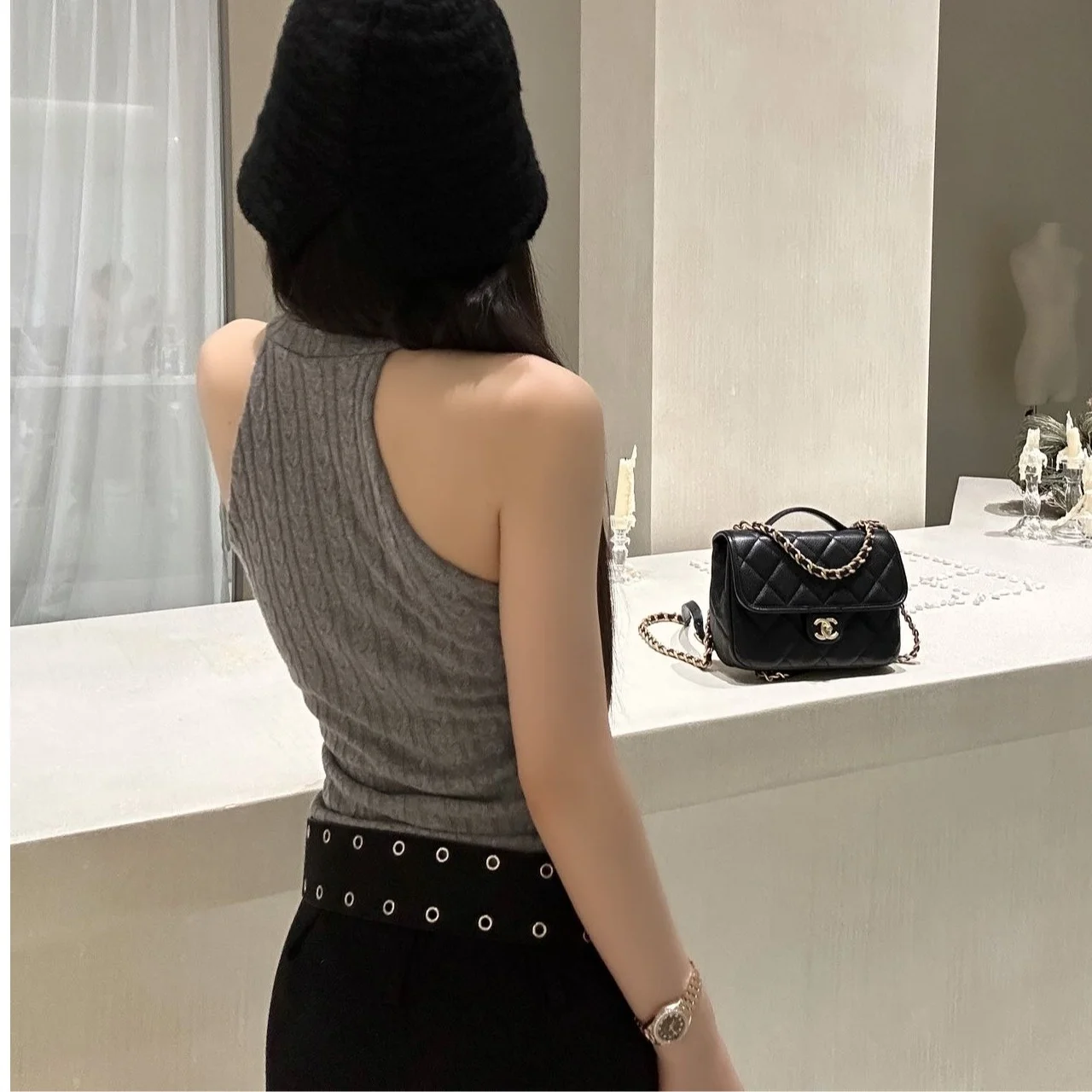 Korean Style Thickened 2cm Twisted Wheat Stalk Shoulder Digging Vest Integrated Breathable Chest Pad Beautiful Back Lingerie