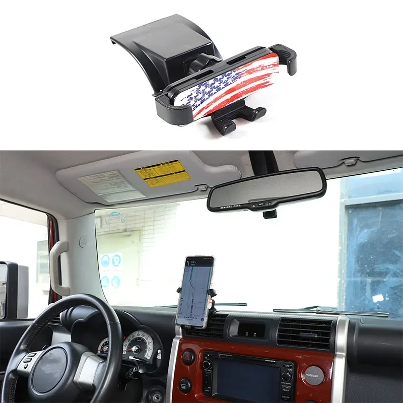 

For Toyota FJ Cruiser 2007-2017 ABS center console mobile phone holder GPS mobile phone navigation holder interior accessories