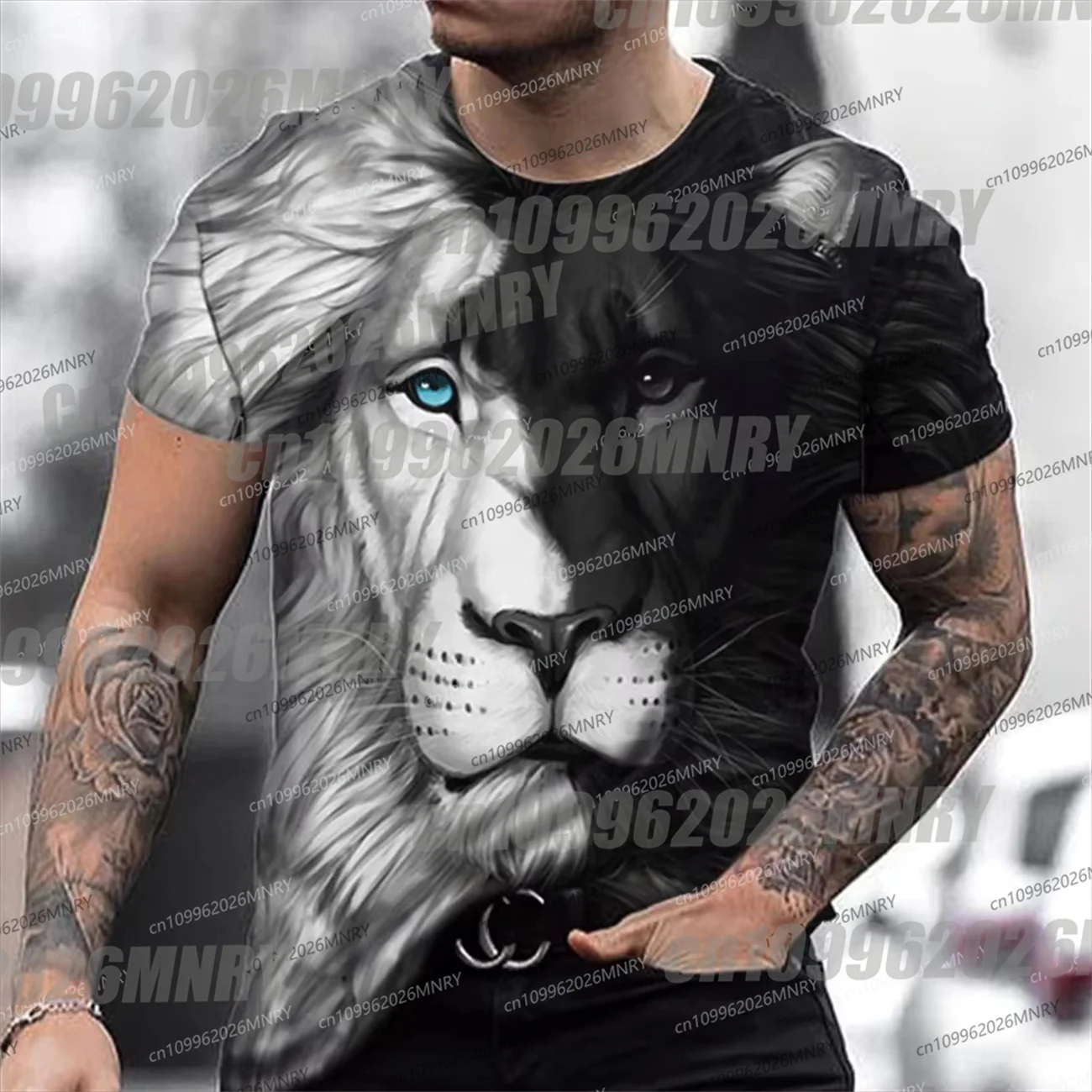 Tiger Pattern Design Girls Clothes O Neck Novelty T Shirt Temperament Casual Comfortable T Shirt Summer Men's 3D Clothing Tops