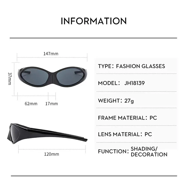 Fashion Oversized Sunglasses Y2k Women Men Brand Designer Retro Sun Glasses Female Popular Vintage Eyewear UV400 Oculos De Sol