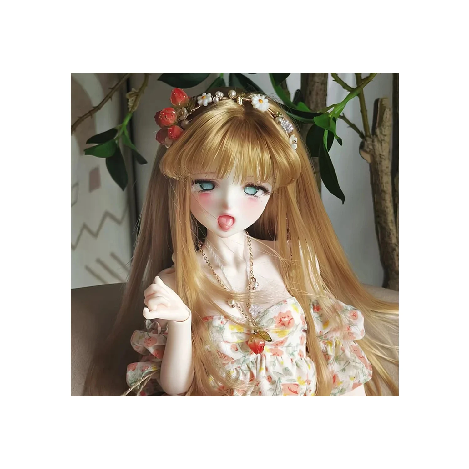 Boneca BJD 1/4 Sese Anime Expressão com olhos sorridentes boca aberta boneca coletora de resina poseable