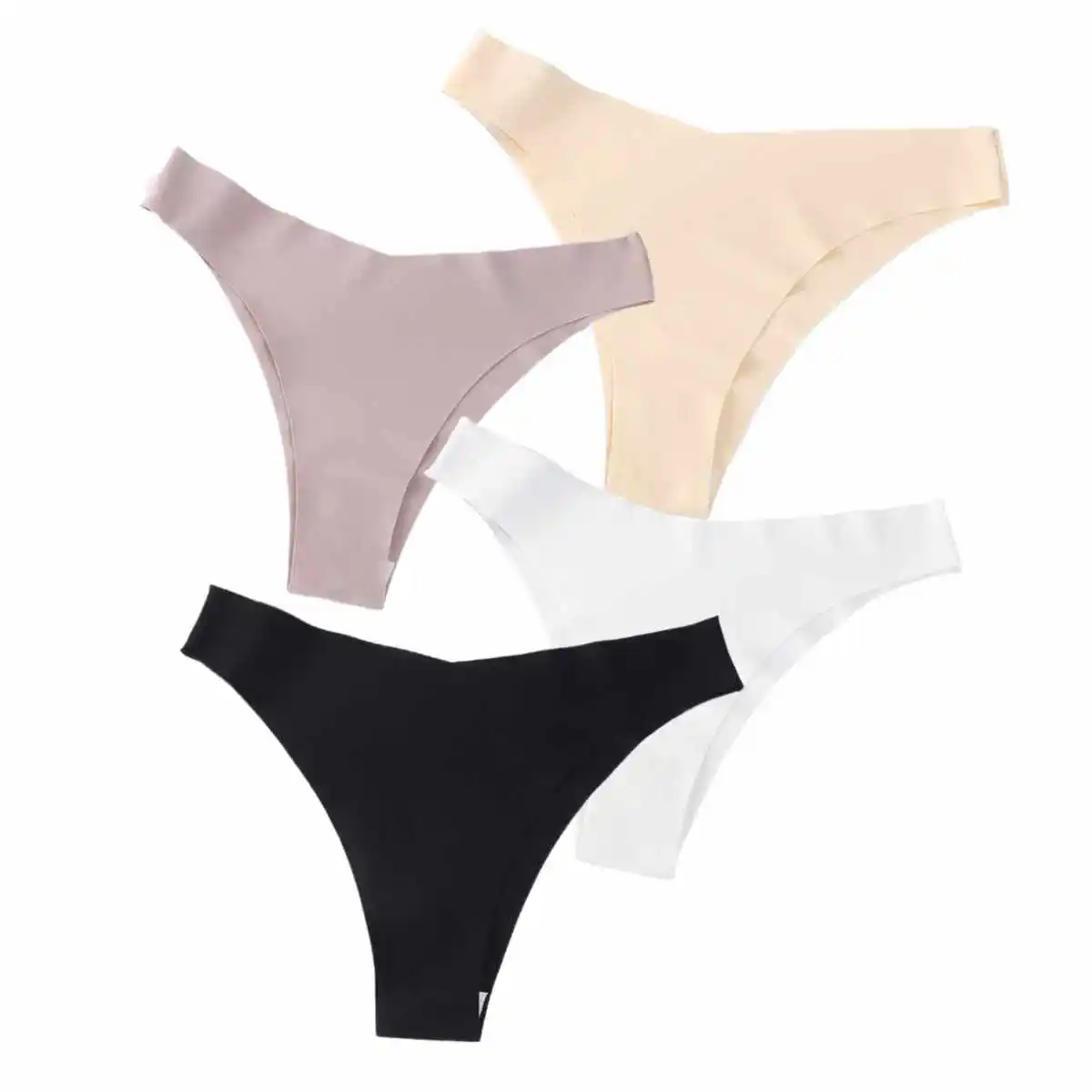 

Комплект из 10 шт. женских трусиков из ледяного шелка, с низкой посадкой, V-образным поясом, дышащие, однотонные, сексуальное нижнее белье, размеры S-L