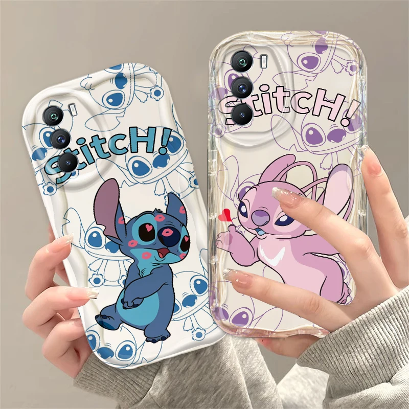 

Disney Cute Stitch Lovers For Xiaomi Mi 14 12 12T 11 Lite Poco M6 X6 X5 X4 X3 M3 F4 Pro GT NFC 5G Wave Oil Funda Phone Case