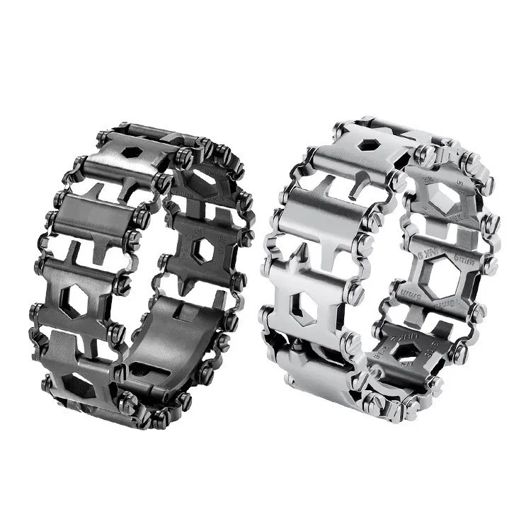 Outdoor Utility Unit, 29-in-1 Multi-Tool Wristband, Adjustable Detachable Design, Watch Strap Replacement