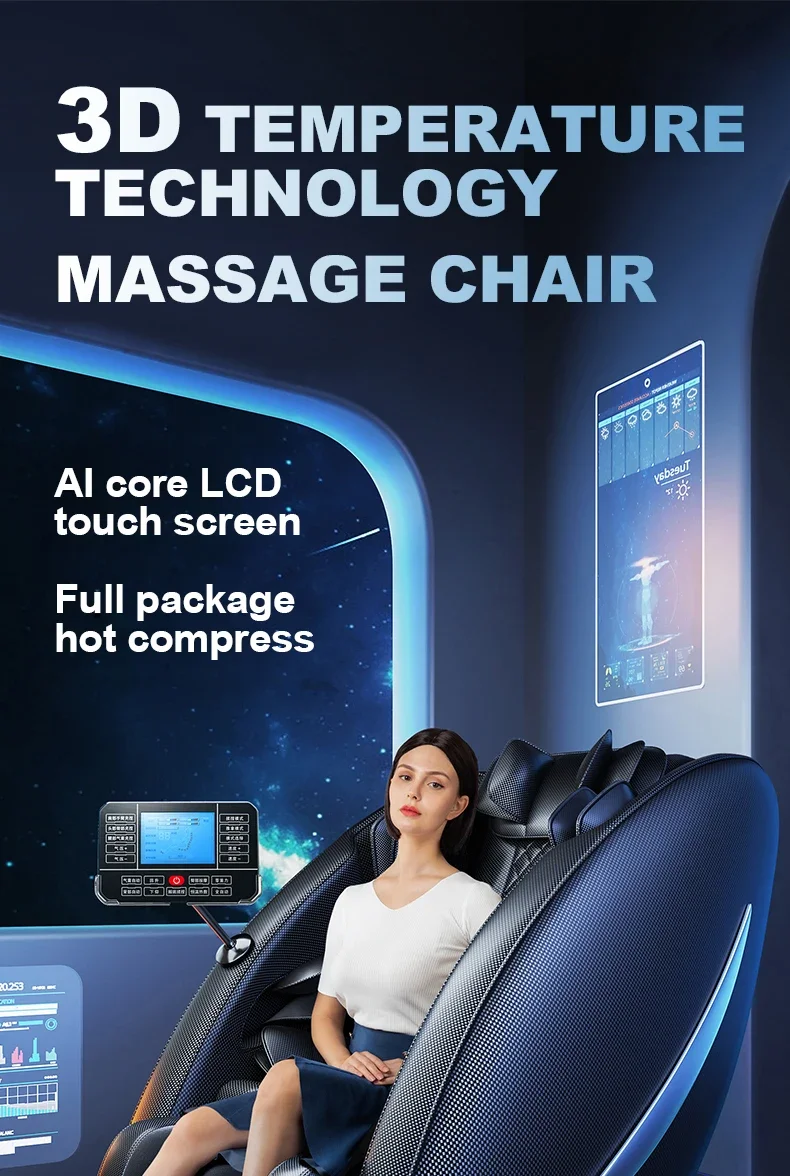 2024 new original design smart manipulator 3D 4D zero gravity SL track massage chair with bluetooth