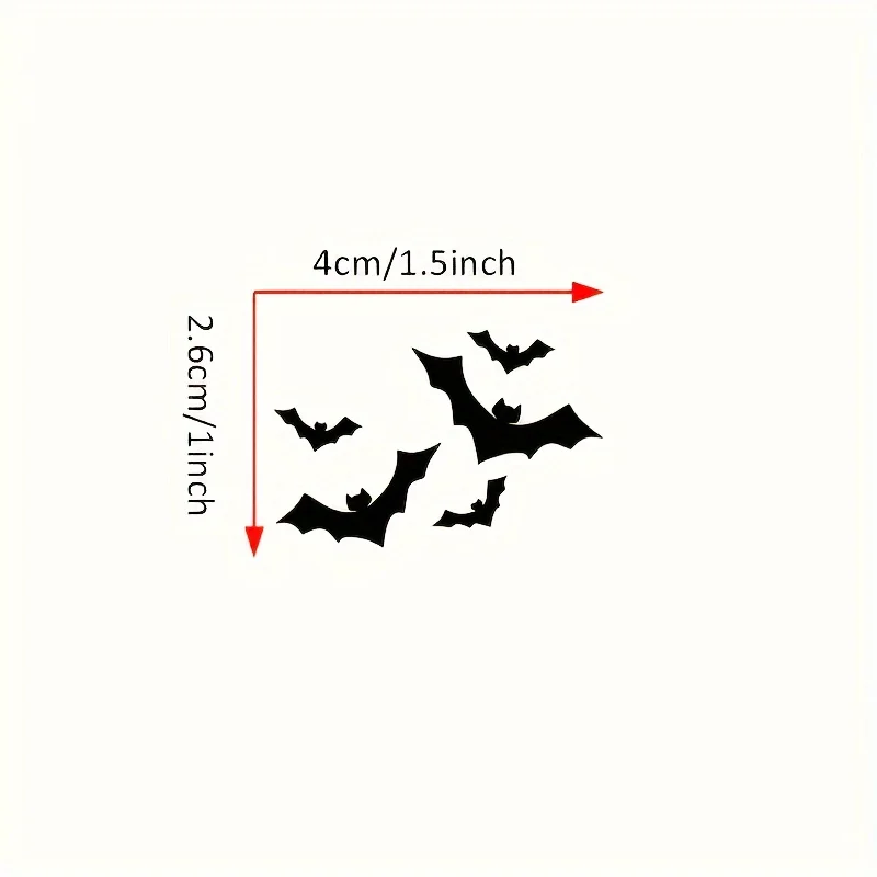 Halloween Flying Bat Ghost Stickers Gothic Decals For Car Rearview Mirror Laptop Auto Decor Accessories