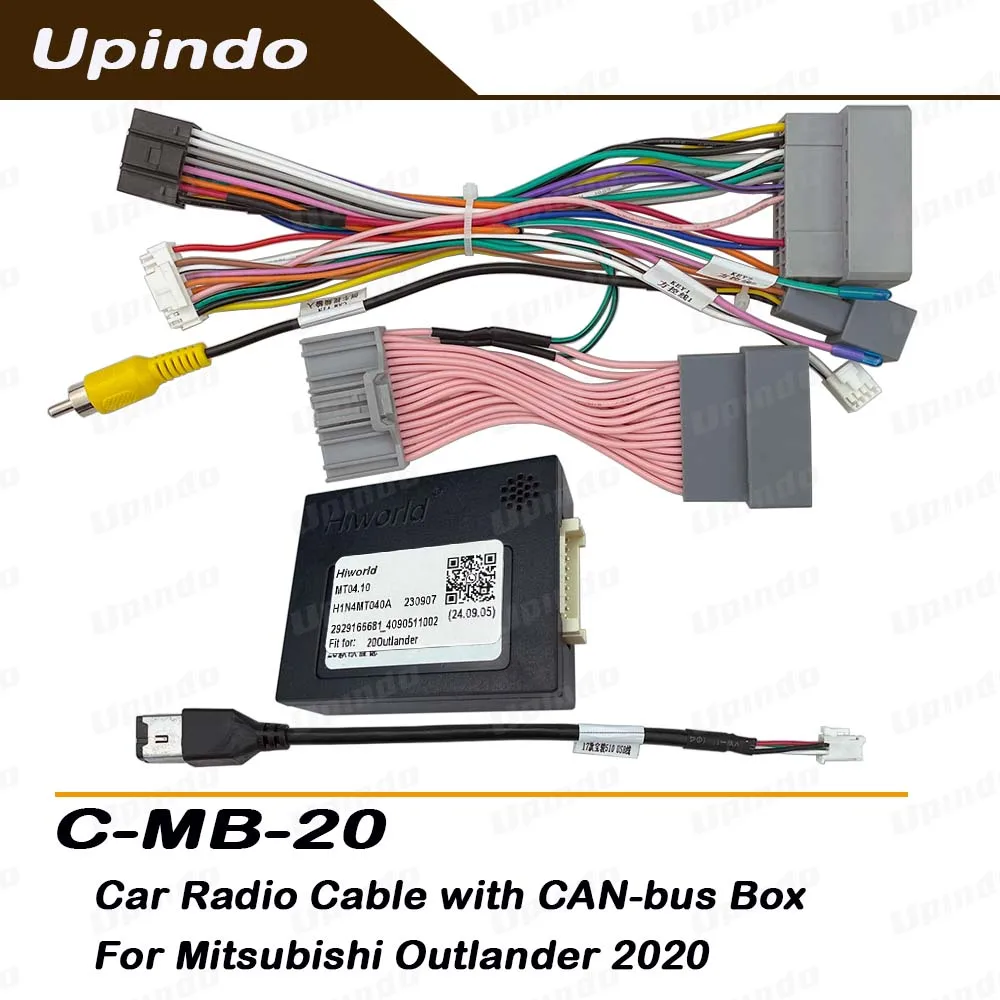 

Жгут проводов для радио Android с адаптером шины CAN, стерео головное устройство, кабель, разъем питания для Mitsubishi Outlander 2020