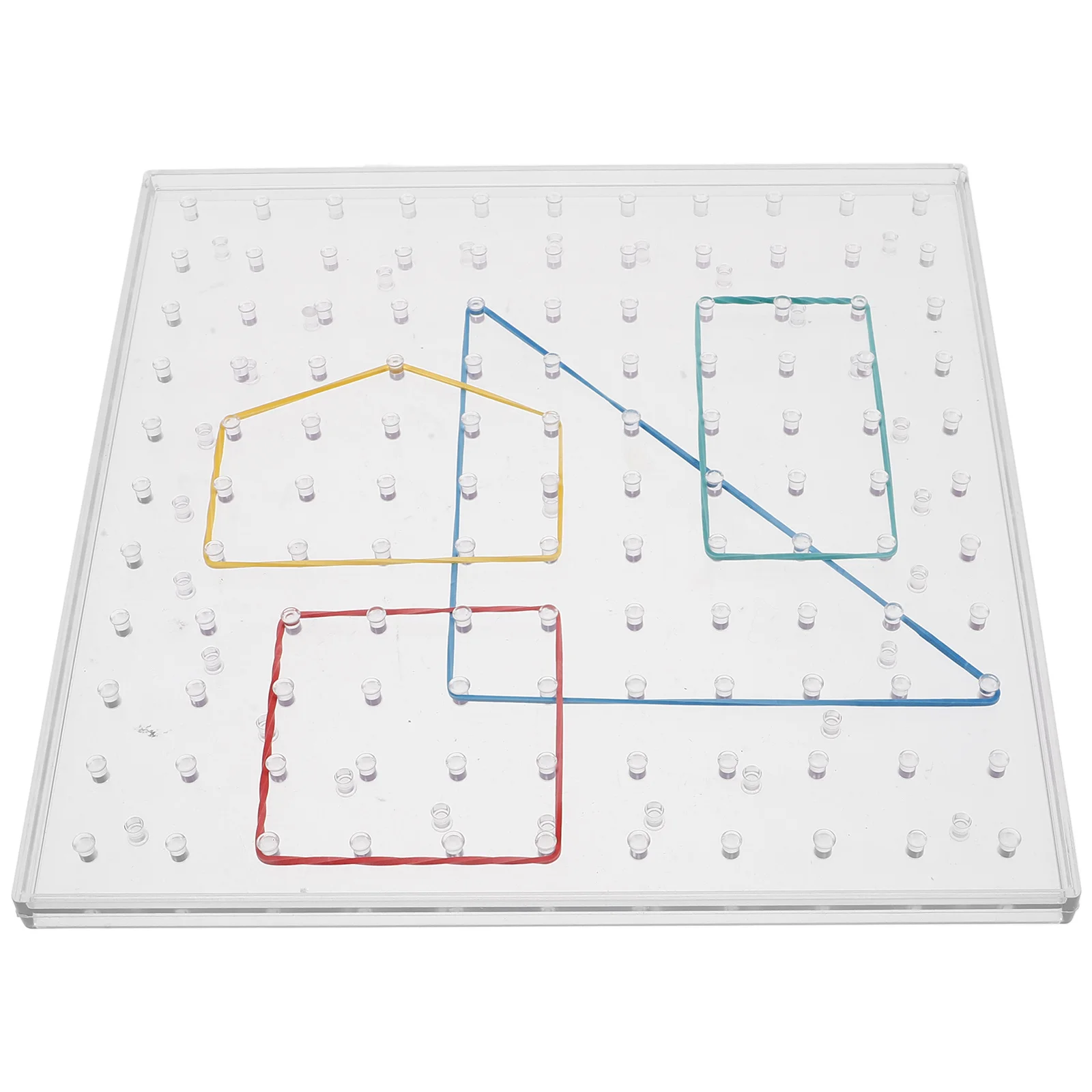 1 Juego de tablero de uñas, herramienta educativa, tablero perforado de doble cara para niños, aprendizaje de matemáticas, creación de formas, tallo, actividad, rompecabezas Geoboard