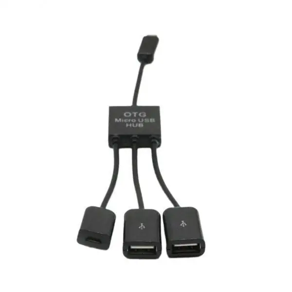 Micro USB OTG Adapter 3 in 1 Host Cable Hub Multiport Connector for Android Smartphones Mouse Keyboard