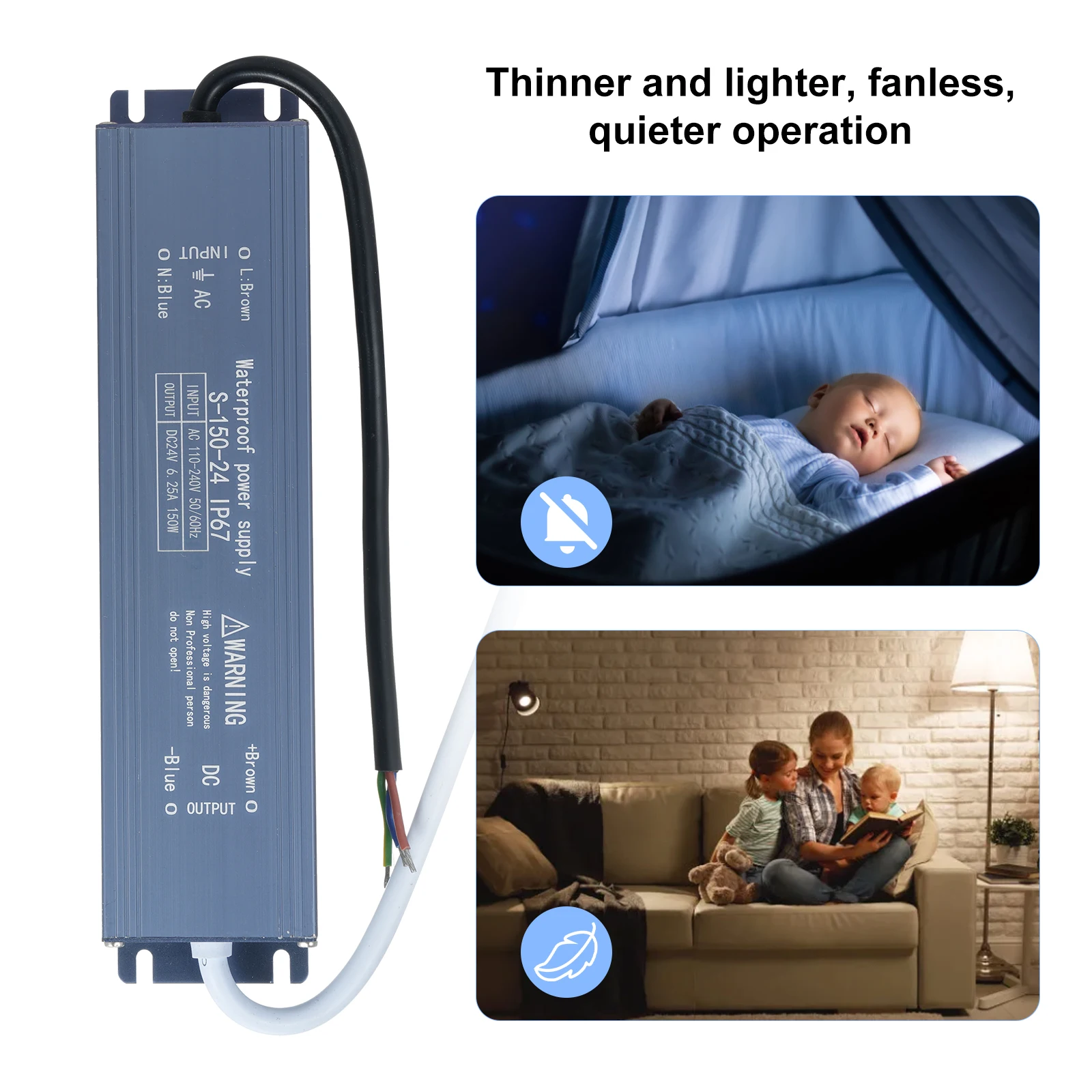 IP67 LED Driver  Power Supply  Adapter Constant Voltage Output for LED Strip Light Outdoor Lightbox Signboard