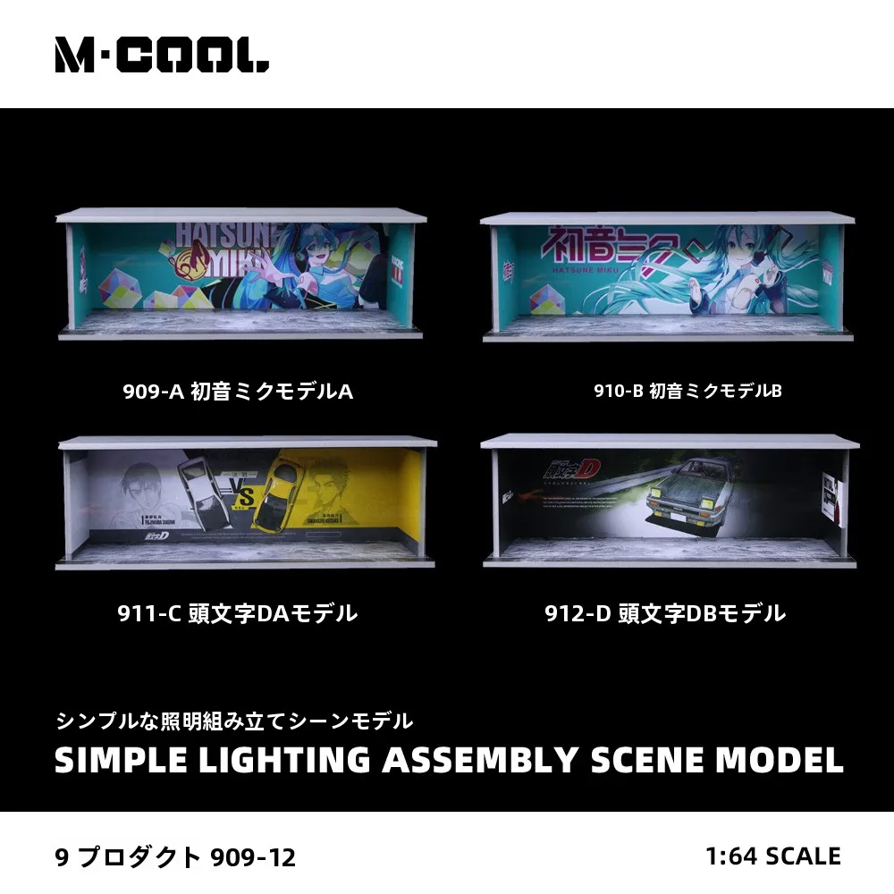 m·cool-64-ヘッドライトd-アニメテーマ-シンプルライトアセンブリシーンモデル-未来のボーカロイド実写映画モデルカーキット