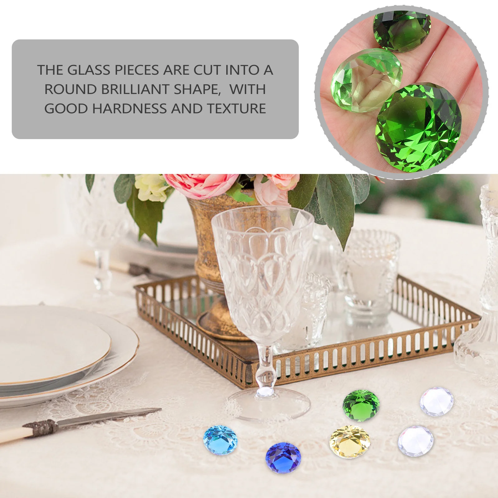 

18Pcs Diamond Gems Jewels Vase Fillers Fake Treasure Jewels Chest Hunt Party Decor Diamond Crystals