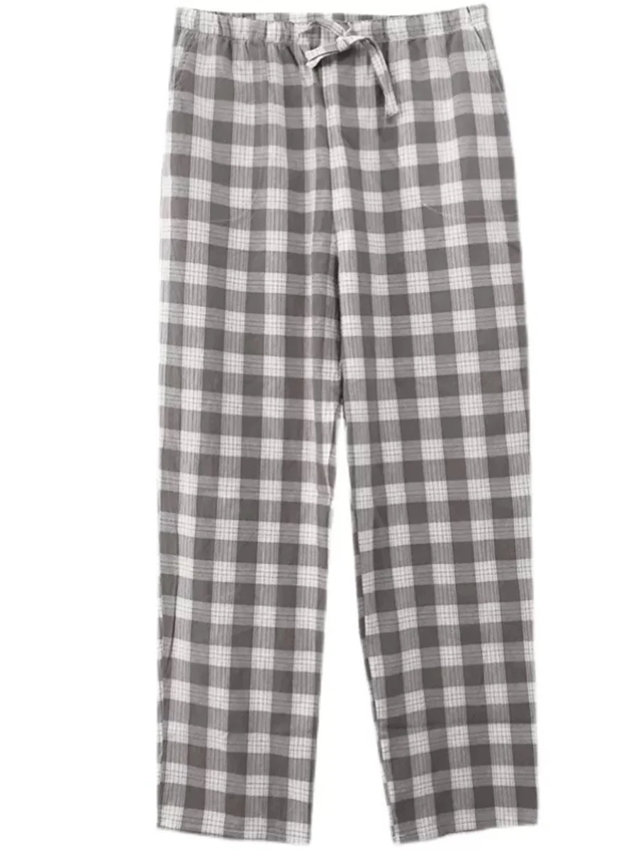 يمكن ارتداؤ سراويل بيجامة رجالية في الخارج في الربيع والخريف، سراويل منزلية فضفاضة مقاس كبير غير رسمية بسيطة للرجال