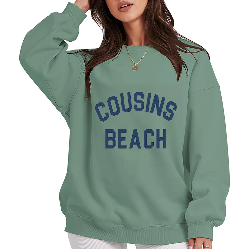 O verão eu virou bonito-cousins praia hoodies feminino menina o-pescoço outono inverno pulôveres gráficos moletom presente para fãs