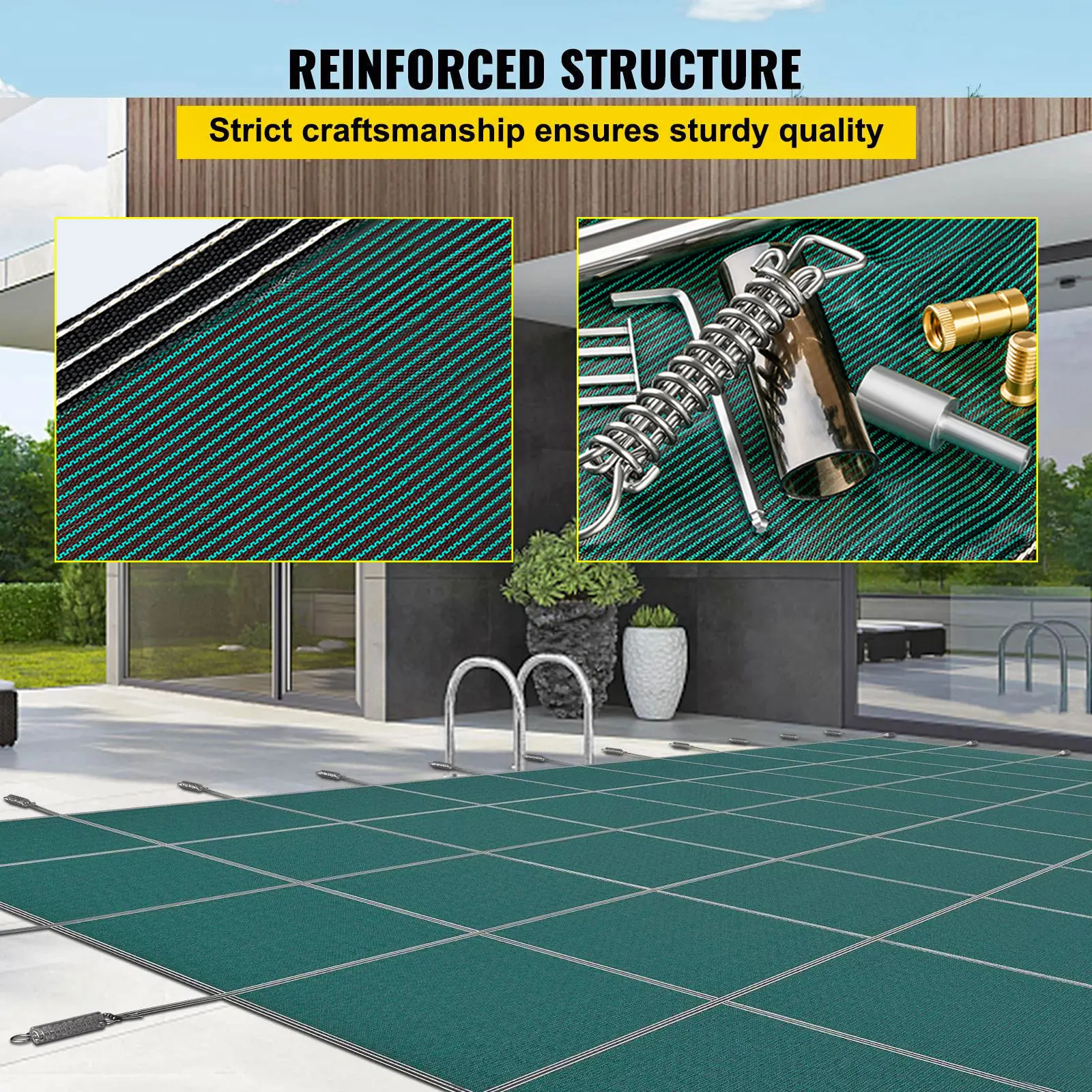 Eco-Friendly & Non-Polluting Swimming Pool Safety Mesh Cover Made From High Quality Material