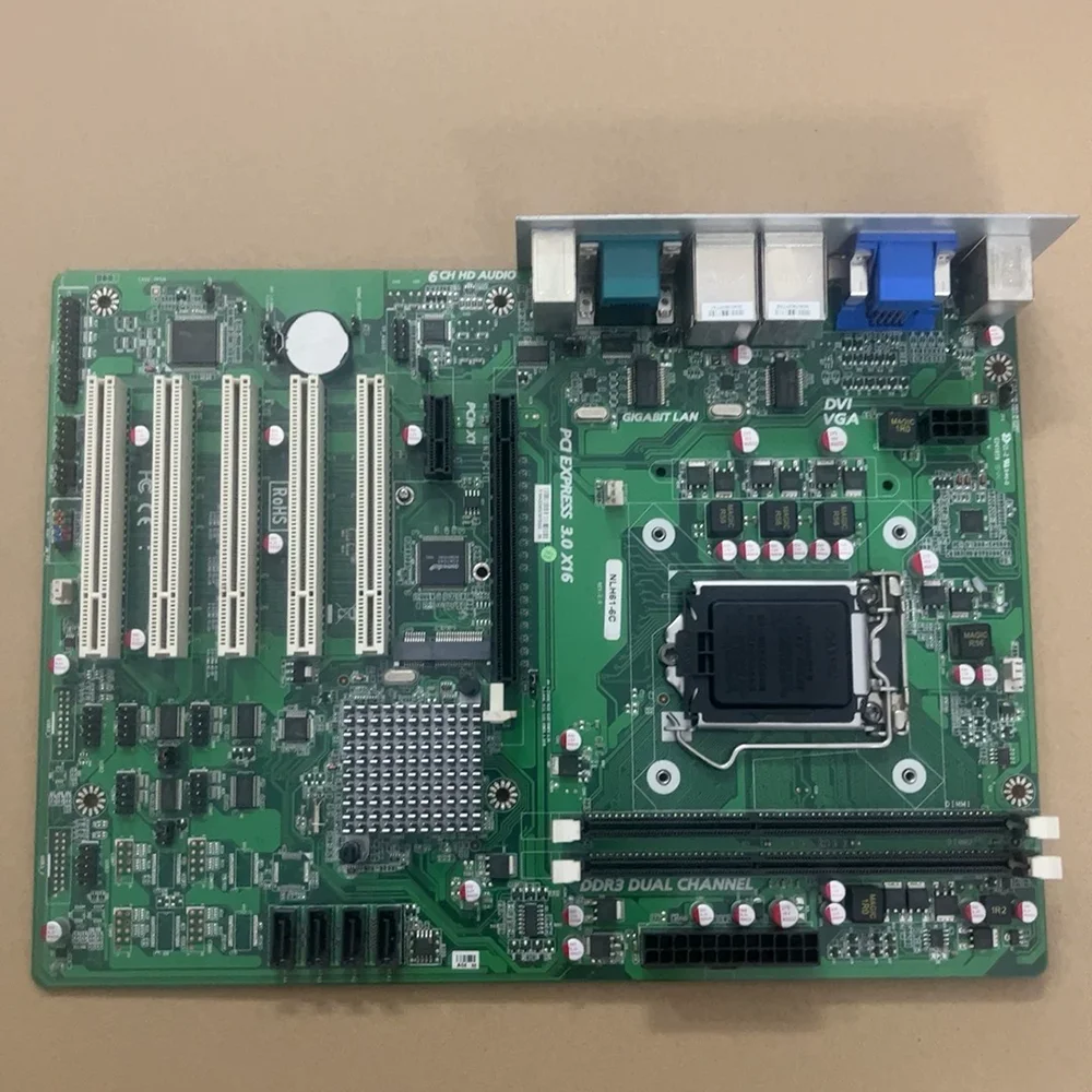 NLH61-6C REV: 2.0 Industrial Computer Motherboard Dual Network Ports 5*PCI