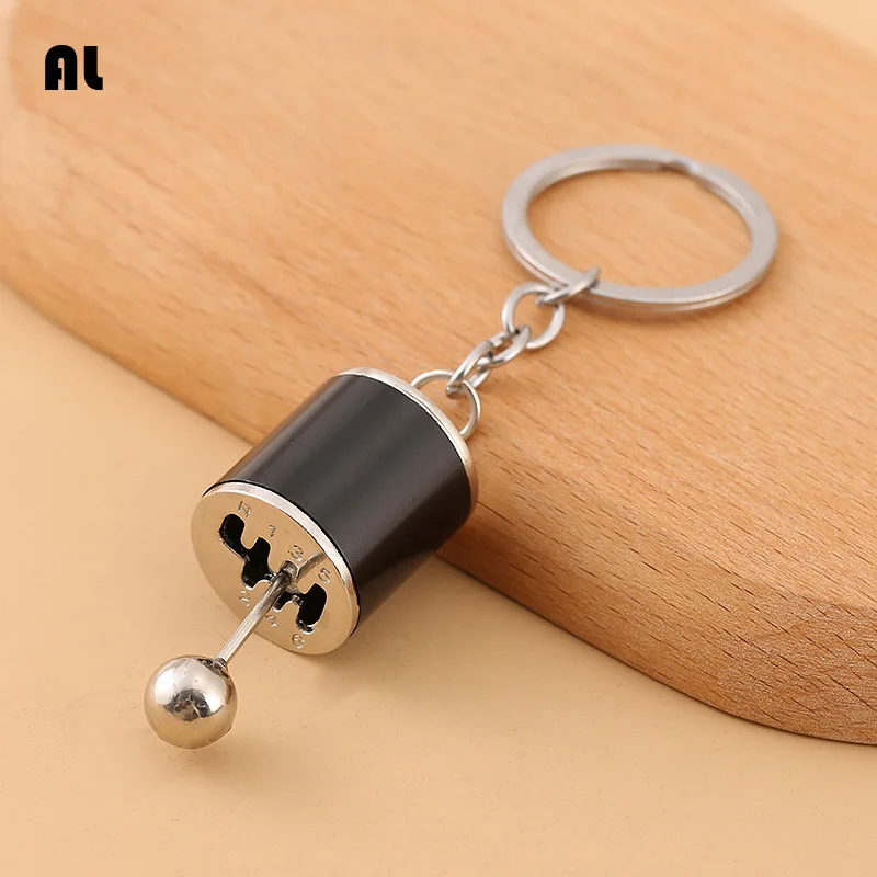 Keychain Fashion Unique Creative & Silver Color Multicolor Gear Shift Manual Transmission for Women Men Gift