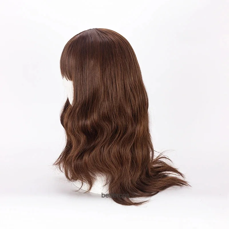 s;3,v'6.b/7\NewHermione Jean Granger Cosplay Wigs Long Brown Wavy Curly Heat Resistant Synthetic Hair + Wig Cap25;g\7;j,9'b/ - view 5