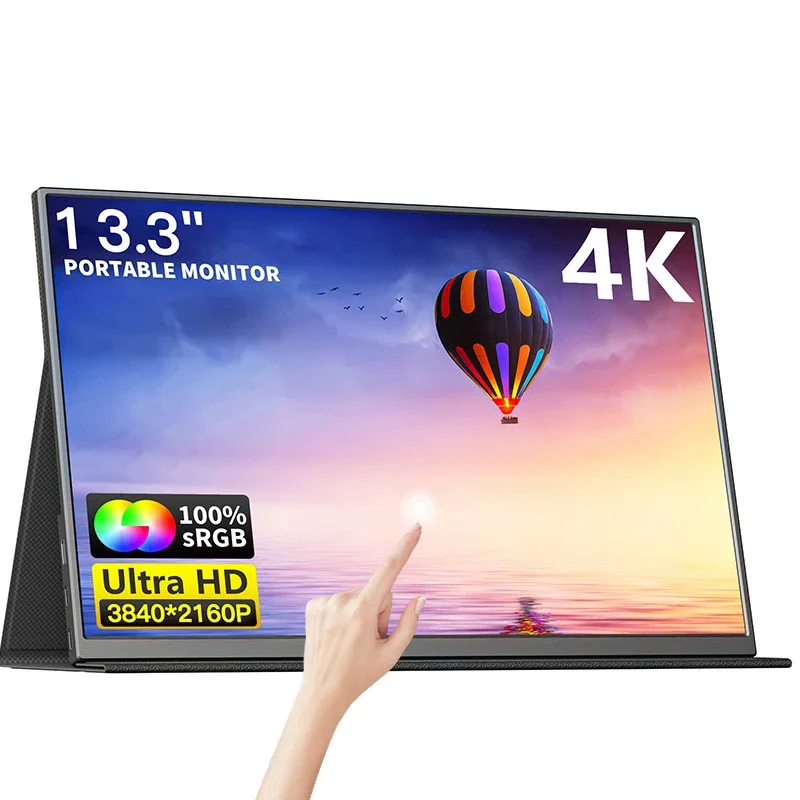 

13.3 Inch 4K UHD Touchscreen Portable Monitor 3840*2160P HDR 100%sRGB 400Nit Display IPS Screen For PC Laptop Xbox PS4/5 Switch