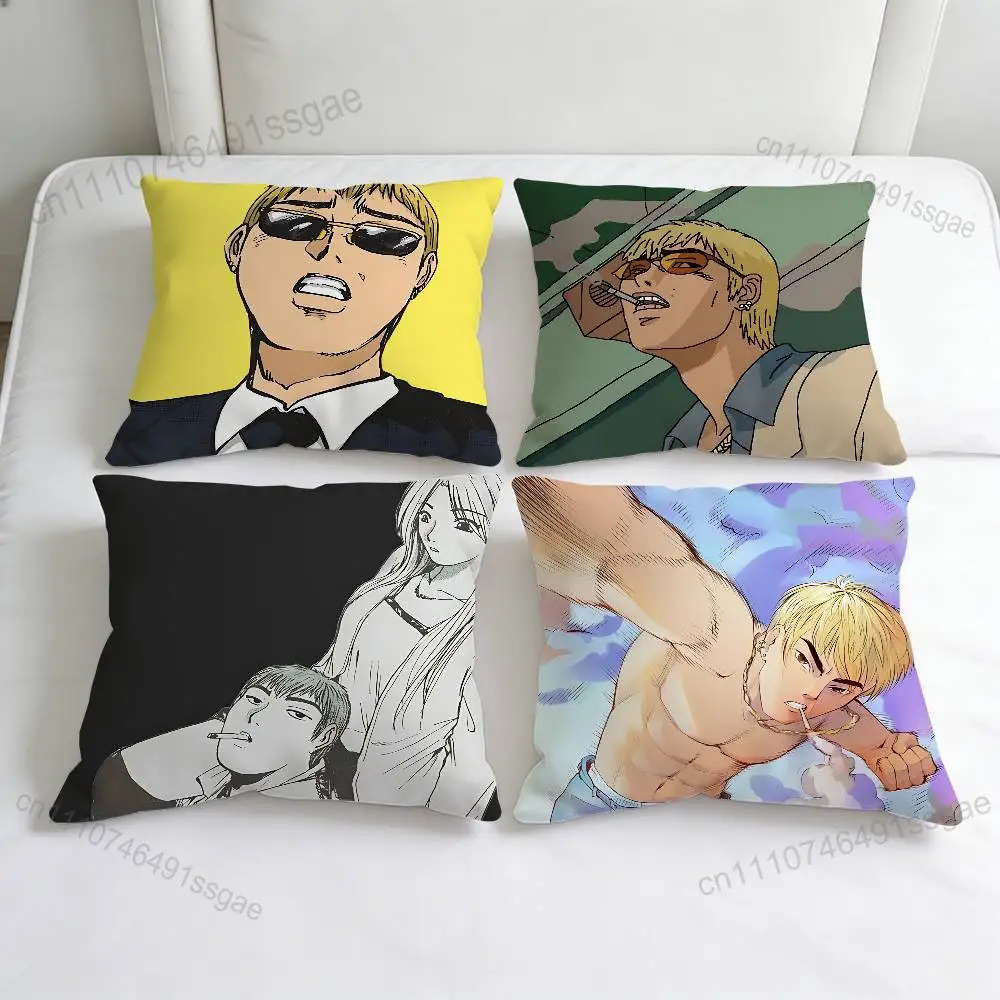 

Onizukas G-GTO Teacher Square Pillow Cover Decorative Throw Pillow Case for Sofa Couch Bed Home Car Living Room Decoration