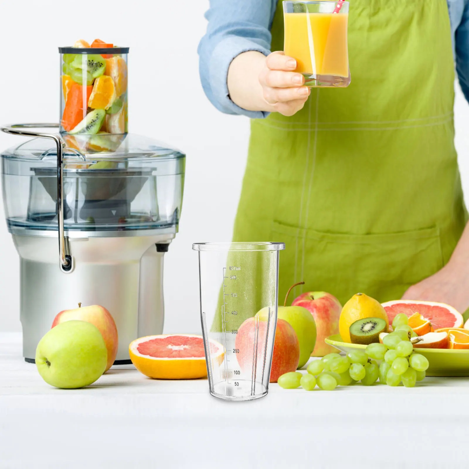 

Blender Replacement Portable Mixing Cups Transparent Attachments Scale Design Durable Easy Clean Smoothie Cups Blender