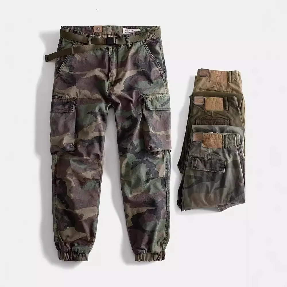 Mens casual pants mege Tactical Camouflage Joggers Outdoor Ripstop Cargo Pants Working Clothing Hiking Trousers Men\'s Streetwear