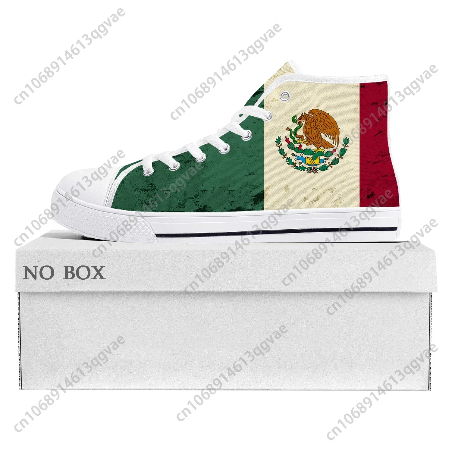 

Mexican Flag High Top High Quality Sneakers Mens Womens Teenager Canvas Sneaker Mexico Casual Couple Shoes Custom Shoe