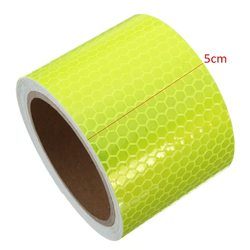 Nieuwe 1Pcs Waterdichte Pure Kleur Licht Reflecteren Veiligheid Voorzichtigheid Reflecterende Tape Waarschuwing Tape Sticker Zelfklevende Tape