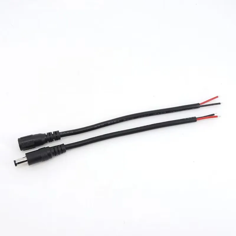1/2/5PCS 16awg 18awg DC Power Cord 5.5 * 2.5mm Male And Female To 2-Core Bare Wire Pure Copper Charging Extension Cord B5