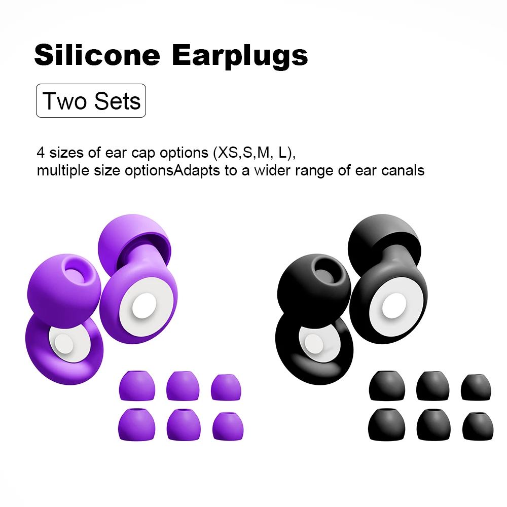 HUAK 2 juegos de tapones para los oídos con reducción de ruido: protección auditiva para conciertos, eventos en vivo, músicos, DJ y vida nocturna