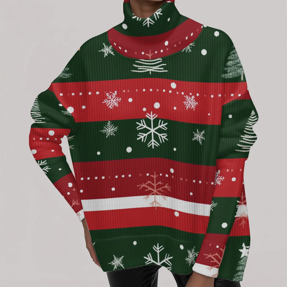 

Christmas Turtleneck sweater 2025 New Women's Turtleneck Long-sleeved sweater Festival party Women's sweater