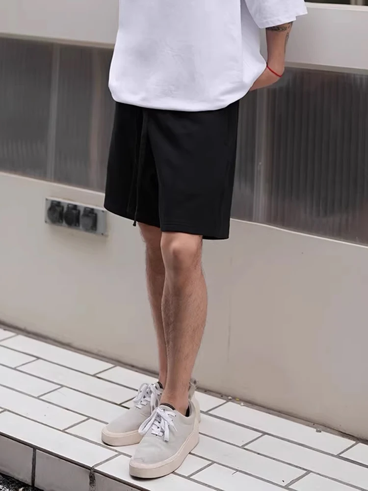 

American High Street Men's Sport orts Summer Basic Trendy Heavyweight Straight Casual Dstring Five-Quarter Pants