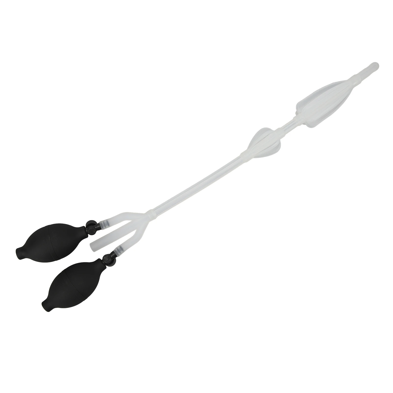 

Silicone Enema Douche Bulb Dual Side Openings Elastic Inflatable Double Bulb Flushing System for Health Care