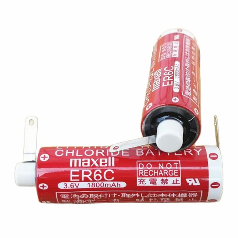 2pcs/lot ER6C AA 3.6V With Weld Leg Lithium Battery Accessories PLC F2-40BL FX2N-48MT