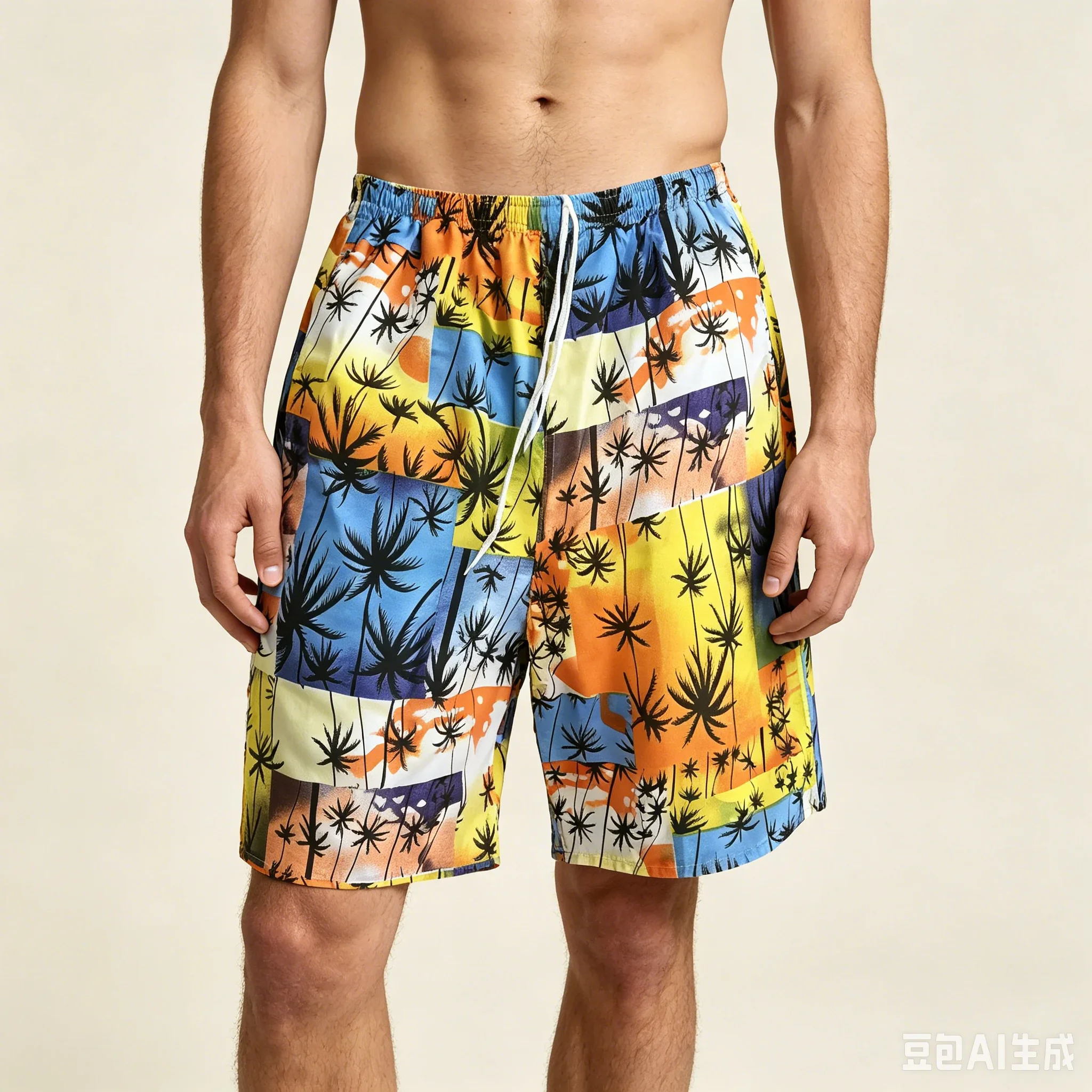 

Men's Summer Hawaiian Style Shorts, Quick-Dry Breathable Loose Beach Shorts, Ideal for Beach Swimming, Fashion Casual Daily Wear