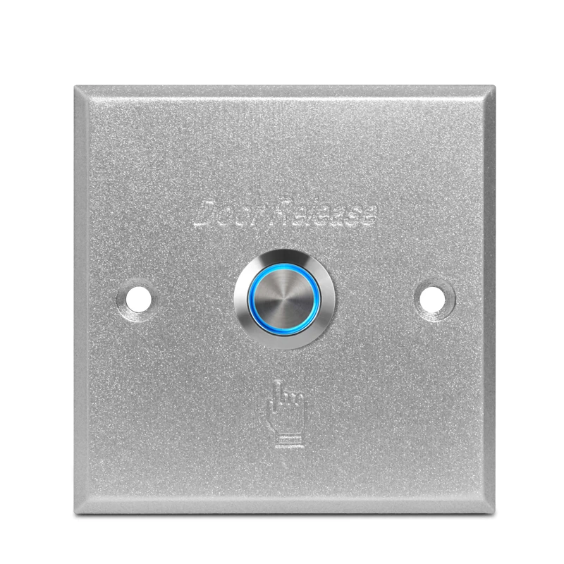 

86*86mm Aluminum Alloy Push Button Switch DC 12V Exit Button Door Release for Access Control System Door Opener