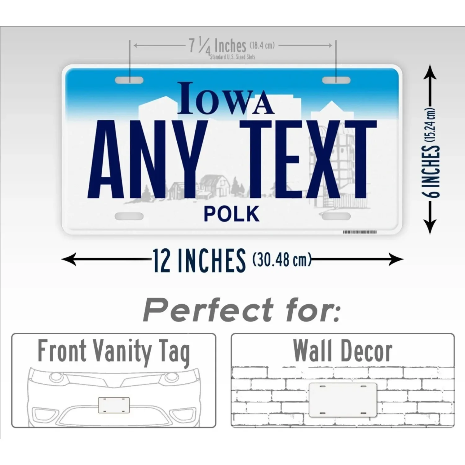 Personalized Iowa Vintage Metal Sign Decorative Wall Tag for Home Garage Man Cave Bar Decor view 3