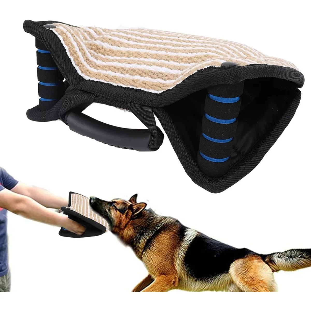 

Jute Dog Bite Pillow Tear Linen Sleeve Pillow for German Shepherd Dogs Durable Chewing Pad Puppy Training Tool Strong Biting Aid