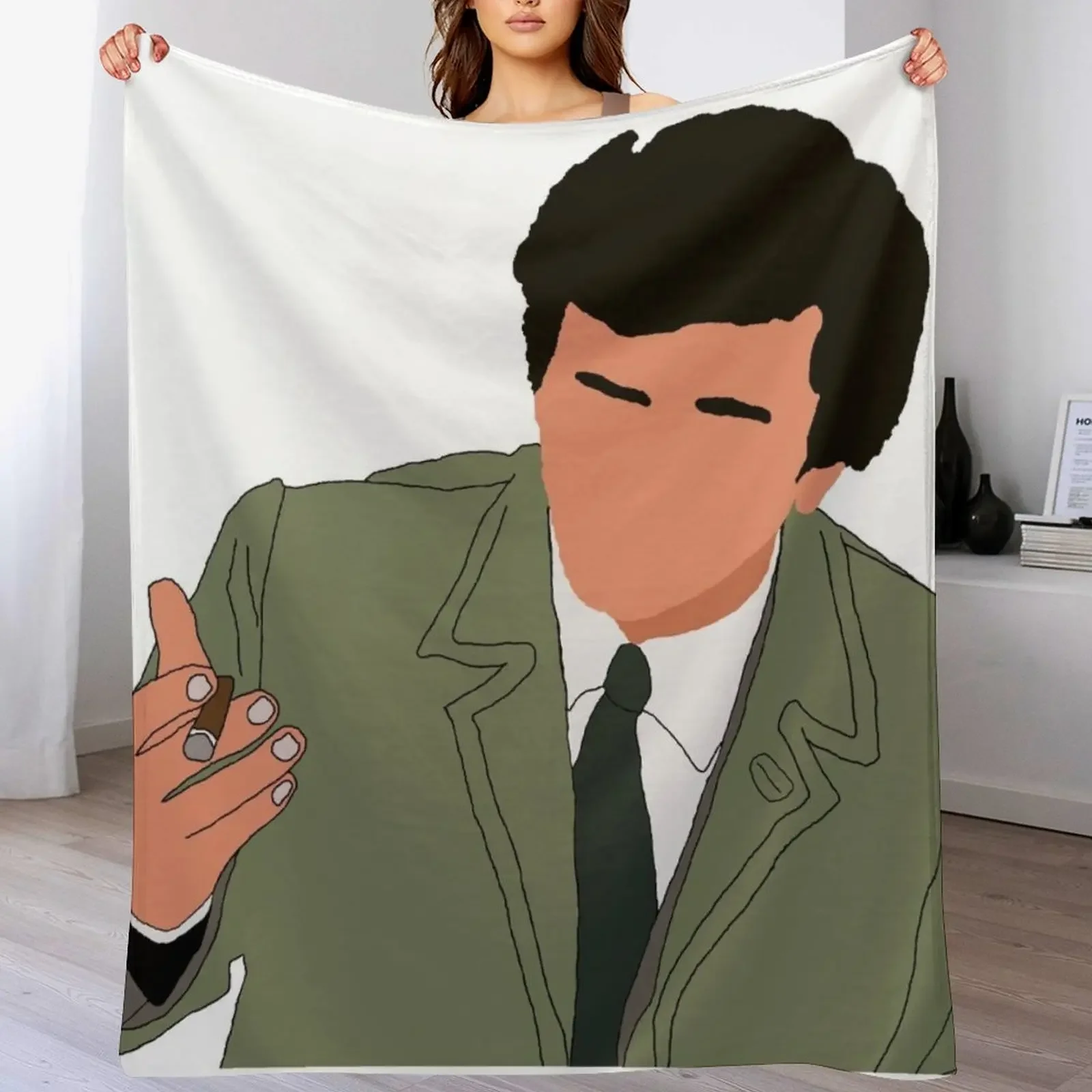 

Columbo Throw Blanket Travel Blankets For Baby Flannel Fabric Multi-Purpose Blankets