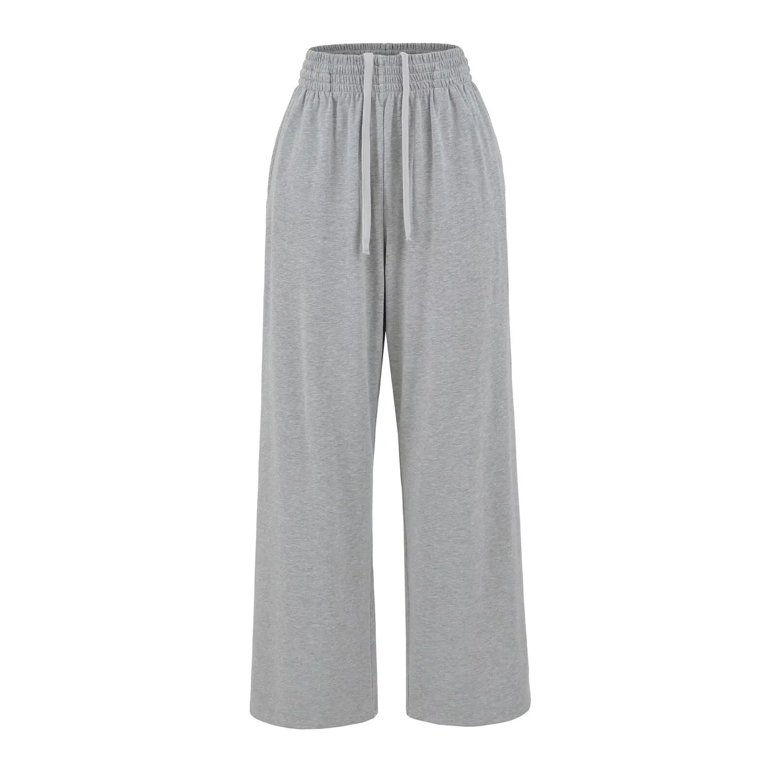 아메리칸 슬레 스파이시 걸 캐주얼 팬츠 여성용 하이웨이스트 와이드 레그 플로어 길이 끈 스포츠 레저 바지