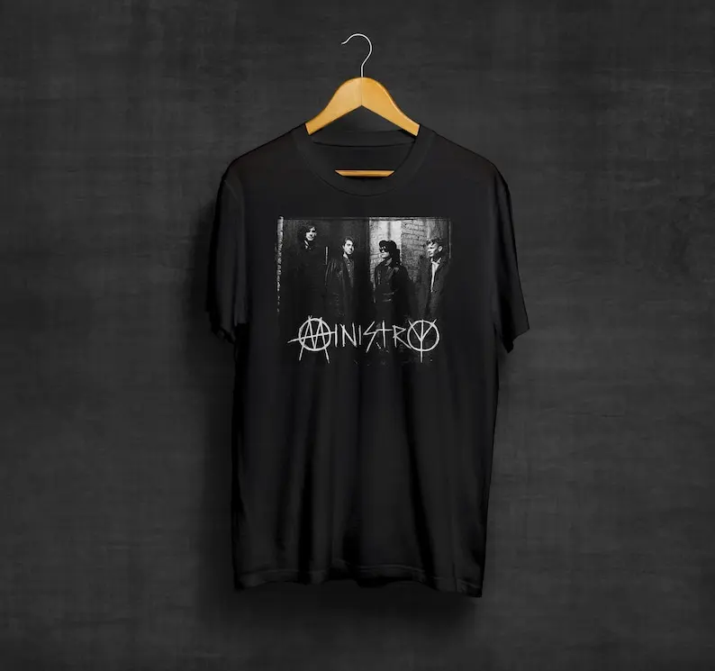 Ministry Black T  Band s  Synthpop  Industrialshirt