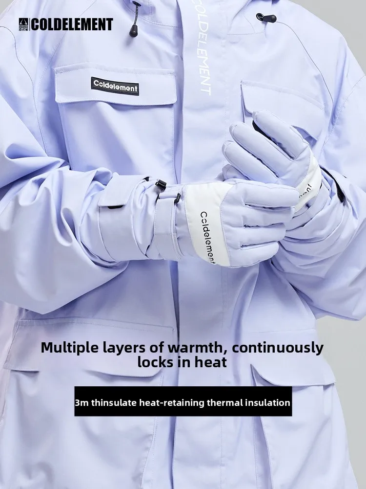 قفازات تزلج 2025 للرجال والنساء، لوحات فردية ومزدوجة للاستخدام الخارجي، شاشة تعمل باللمس، باردة ومقاومة للماء، دفء الشتاء، سميكة #3