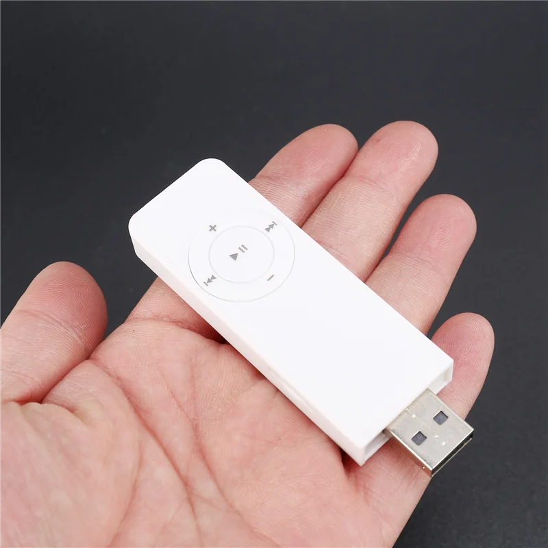 ELECT-3X Portable USB Sport U Disk Mini Mp3 Music Player Support 32GB TF Card(White)