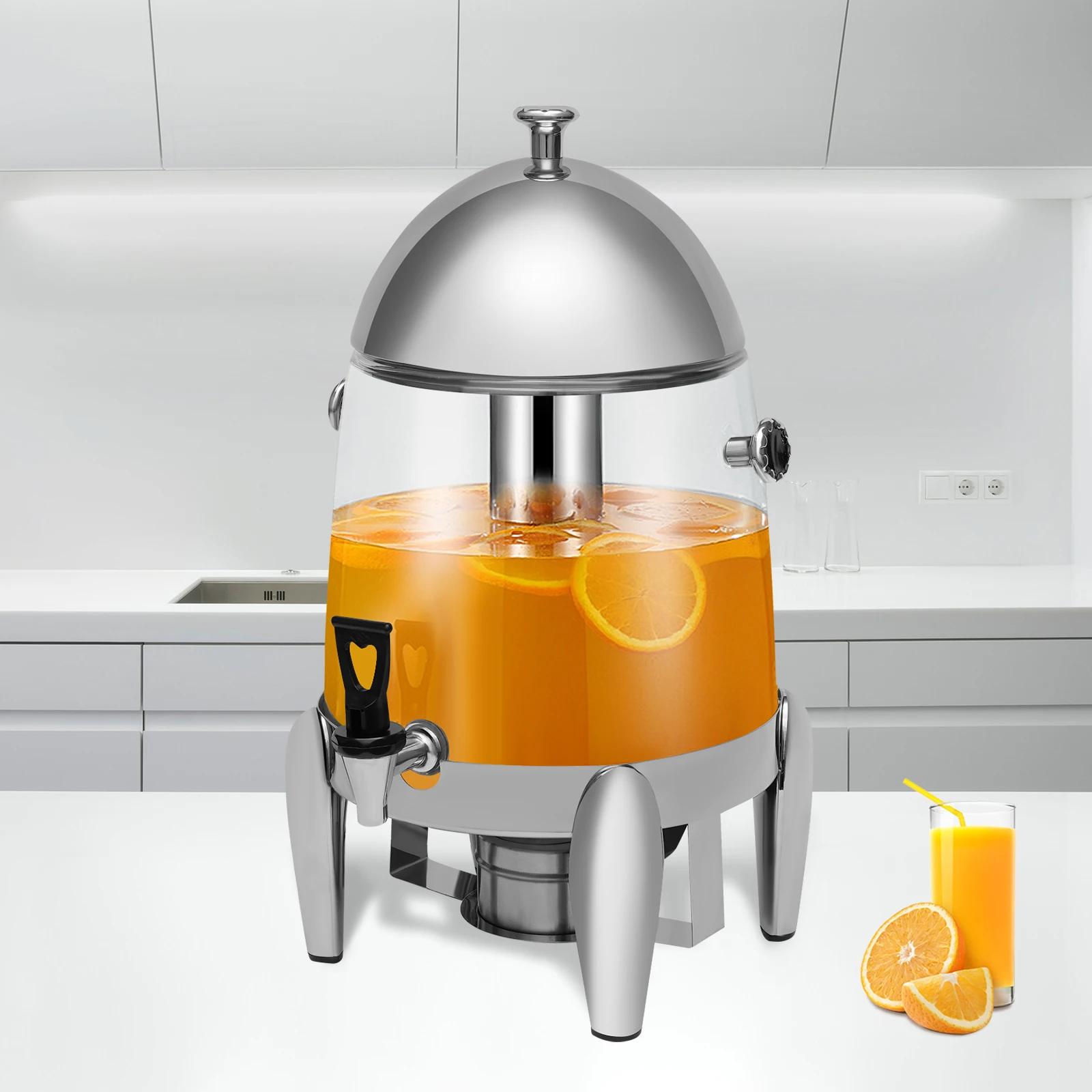 

12L Hot Beverage Dispenser 400W Stainless Steel Coffee Chafer Electric Adjustable Temperature for Coffee and Juice