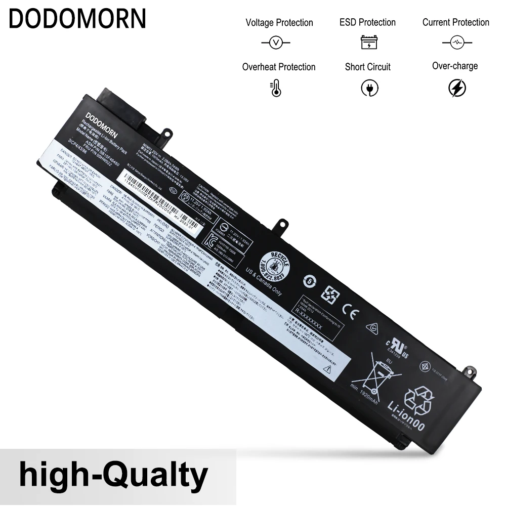 DODOMORN Laptop Battery Compatible with For Lenovo ThinkPad T460s T470s Series 01AV406 00HW025 00HW024 SB10F46460 24Wh
