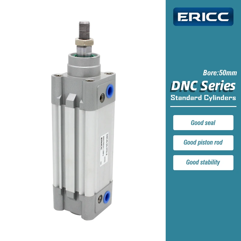 DNC Series Aluminum Standard Air Cylinder Bore 50mm DNC-50-150-PPV-A Double Acting Pneumatic Cylinder