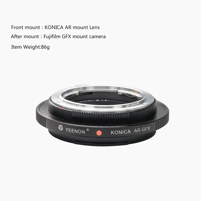 Yeenon AR-GFX Manual Focus Lens Adapter for Konica AR Lens to Fujifilm GFX Mount Camera GFX100SII/GFX100II/GFX100S/GFX50SII/100