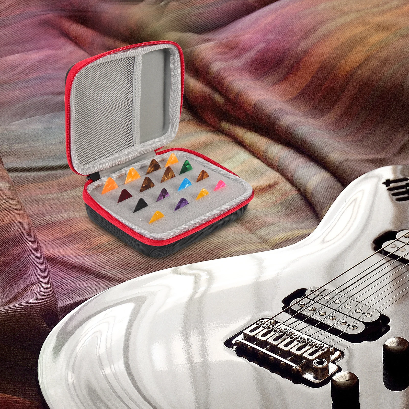 

Pick Storage Box Guitar Accessories Pens Acoustic Case Electric Holder Picks Portable